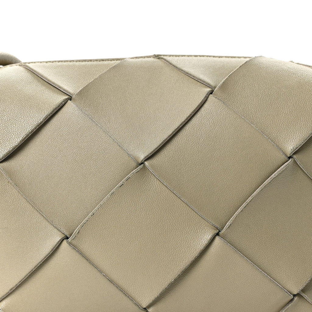 Lambskin Maxi Intrecciato Small Cassette Camera Bag Travertine