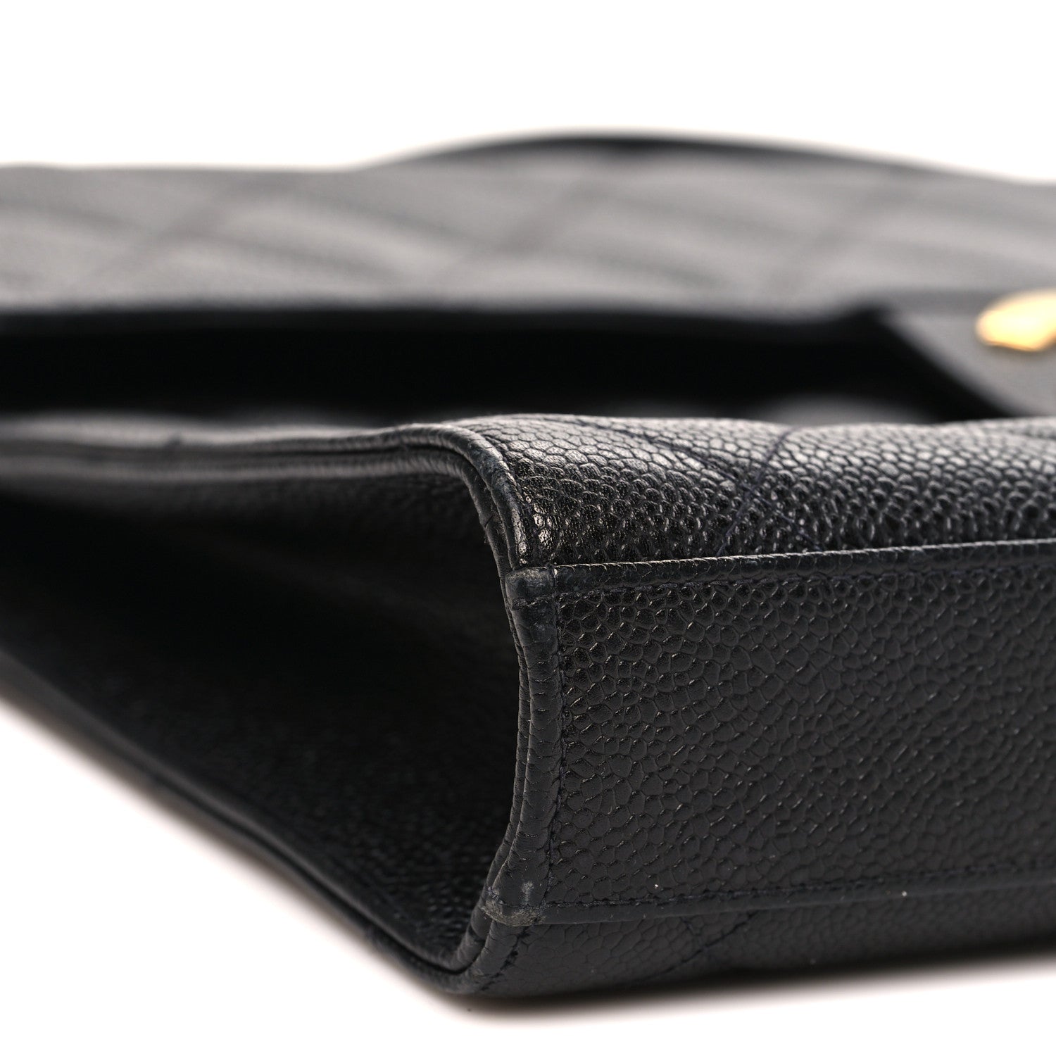 Caviar Quilted Briefcase Laptop Bag Black