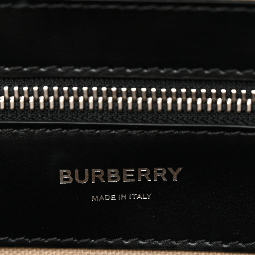 Calfskin Embossed TB Triple Stud Briefcase Black