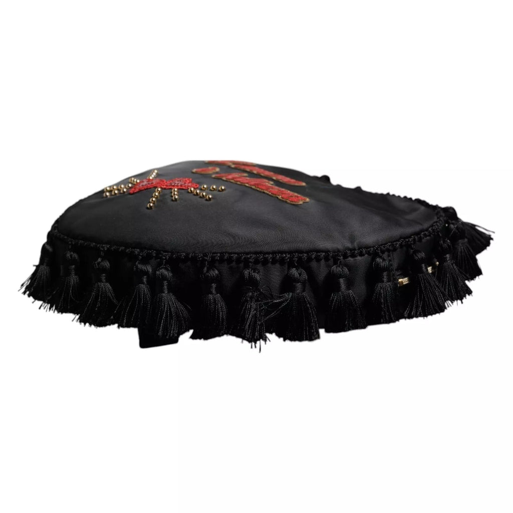 Dolce & Gabbana Black Heart L'Amore Patch Embellished Kids Women's Backpack ( )
