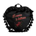 Dolce & Gabbana Black Heart L'Amore Patch Embellished Kids Women's Backpack ( )