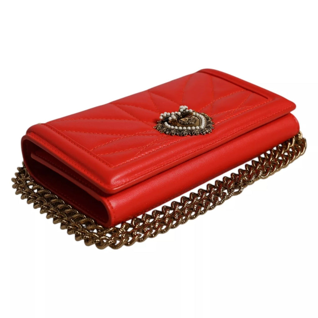 Dolce & Gabbana Red Quilted Devotion Crossbody 11 PRO Phone case Women's bag ( )