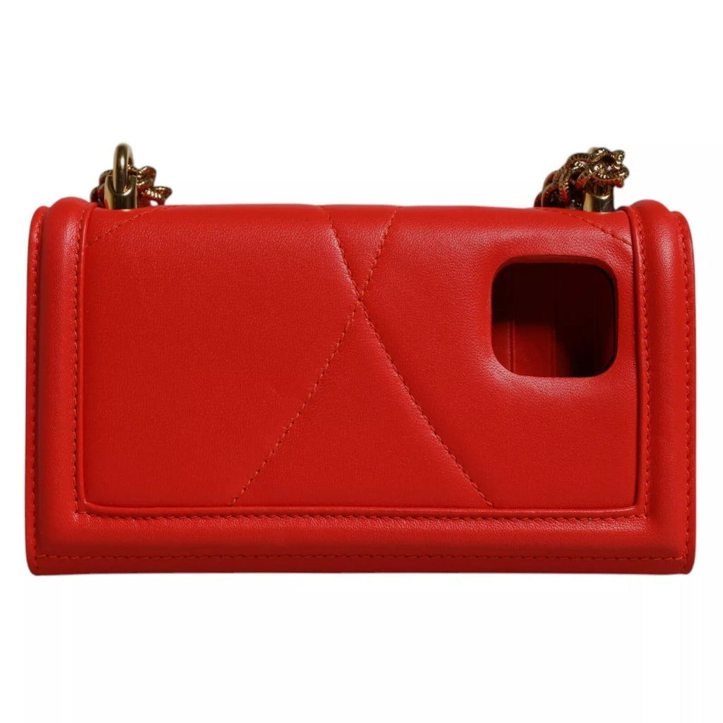 Dolce & Gabbana Red Quilted Devotion Crossbody 11 PRO Phone case Women's bag ( )