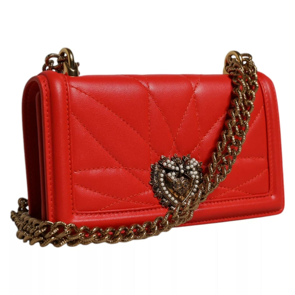 Dolce & Gabbana Red Quilted Devotion Crossbody 11 PRO Phone case Women's bag ( )