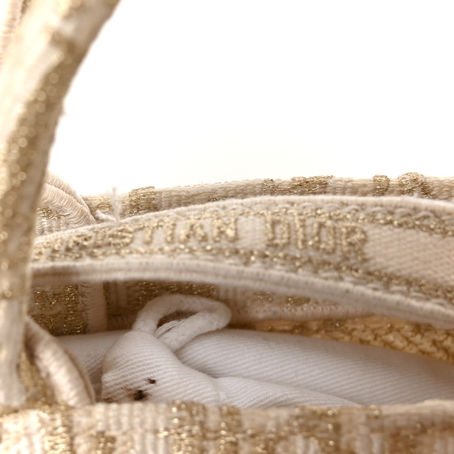 Oblique Mini Book Tote With Strap Gold Multicolor