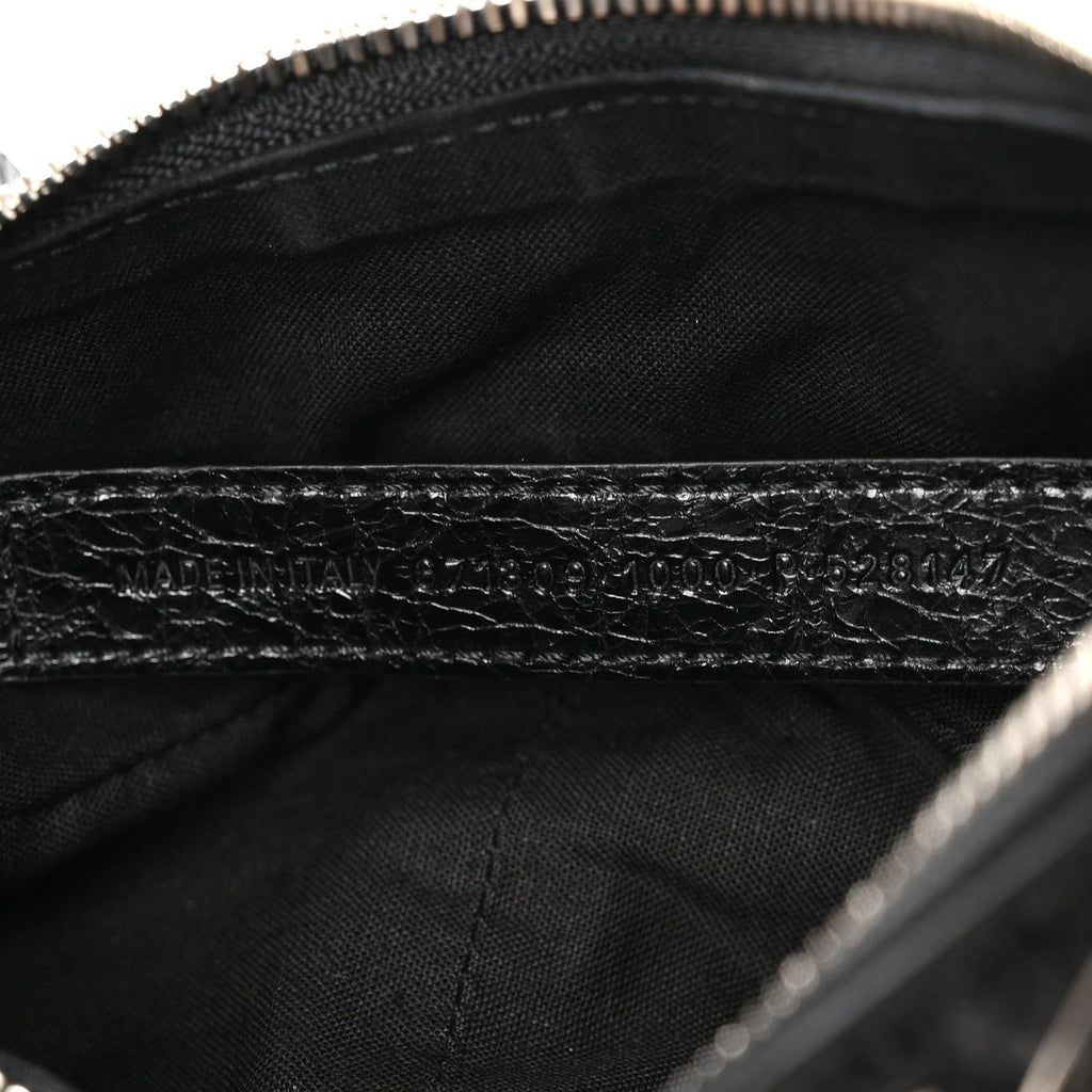 Agneau Arena Safety Pin Le Cagole Shoulder Bag XS Black