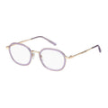 Marc Jacobs Eyeglasses Square Full Rim, Lilac/Gold Frame and Clear Demo Lenses Lens MARC702/G078900