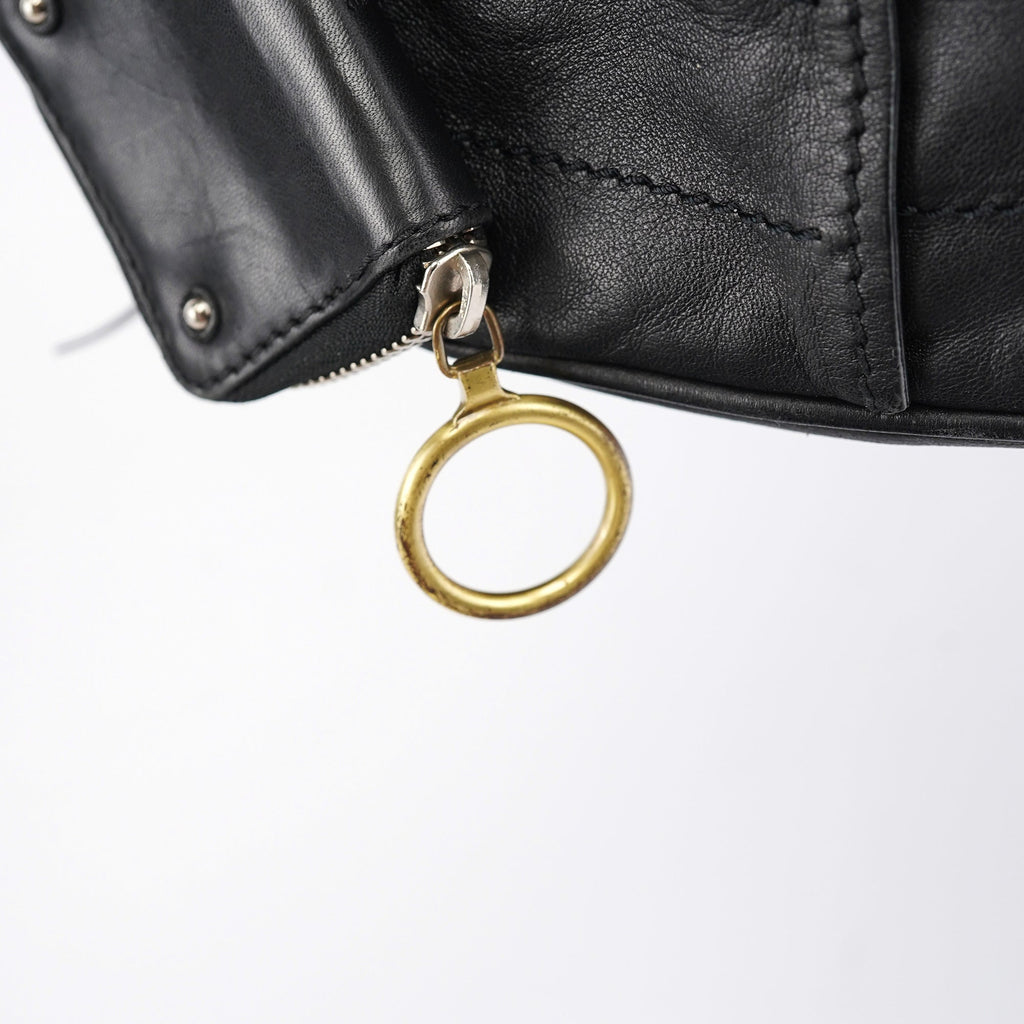 Black Leather Betty Tote Bag