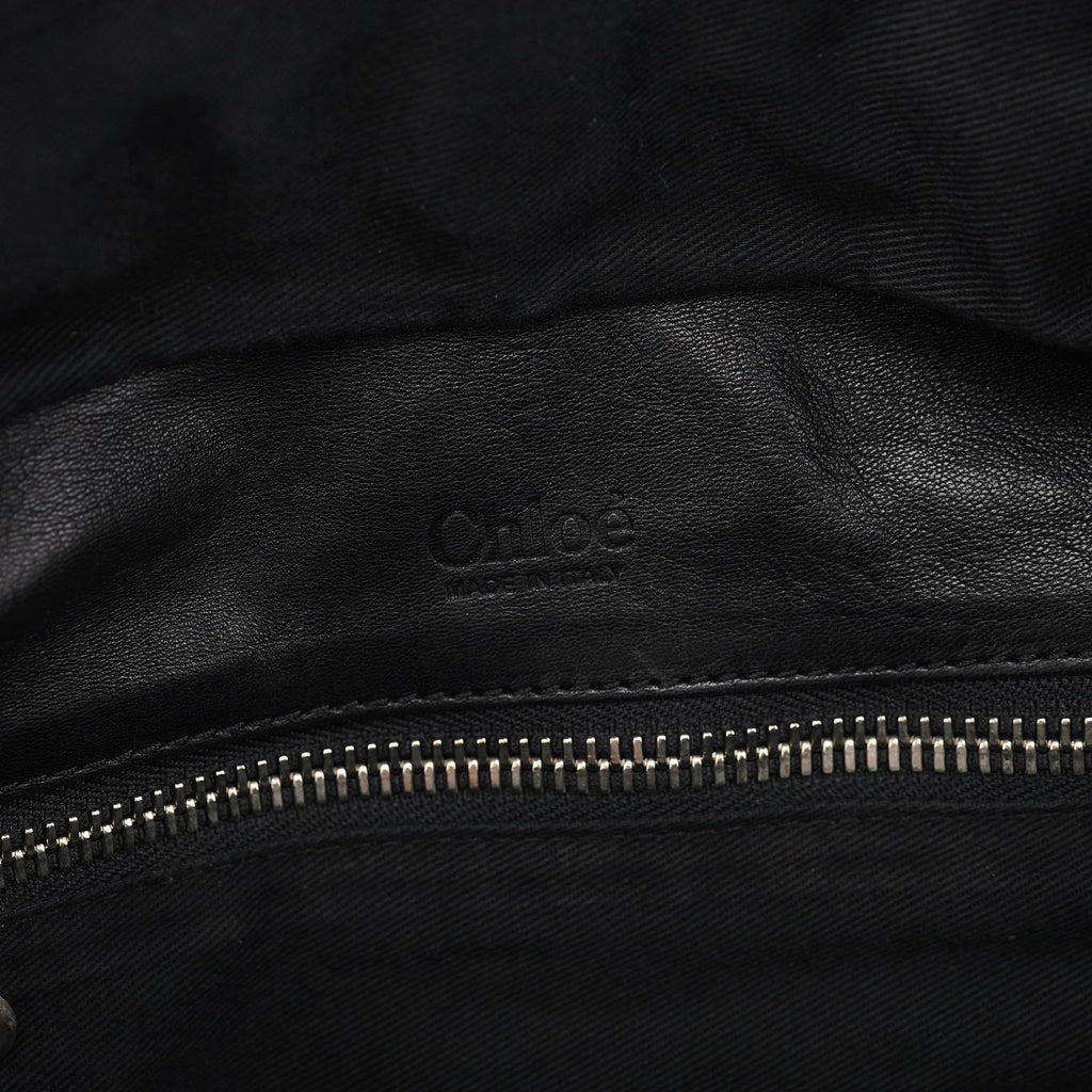 Black Leather Betty Tote Bag