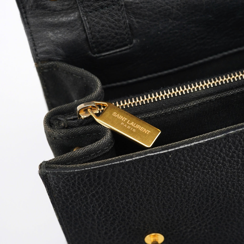 Black Leather Muse Two 2-Way Bag