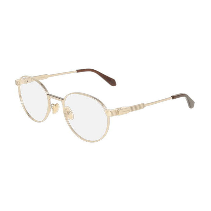 Salvatore Ferragamo Eyeglasses Square Full Rim, Gold Frame and Clear Demo Lens Lens SF2596710