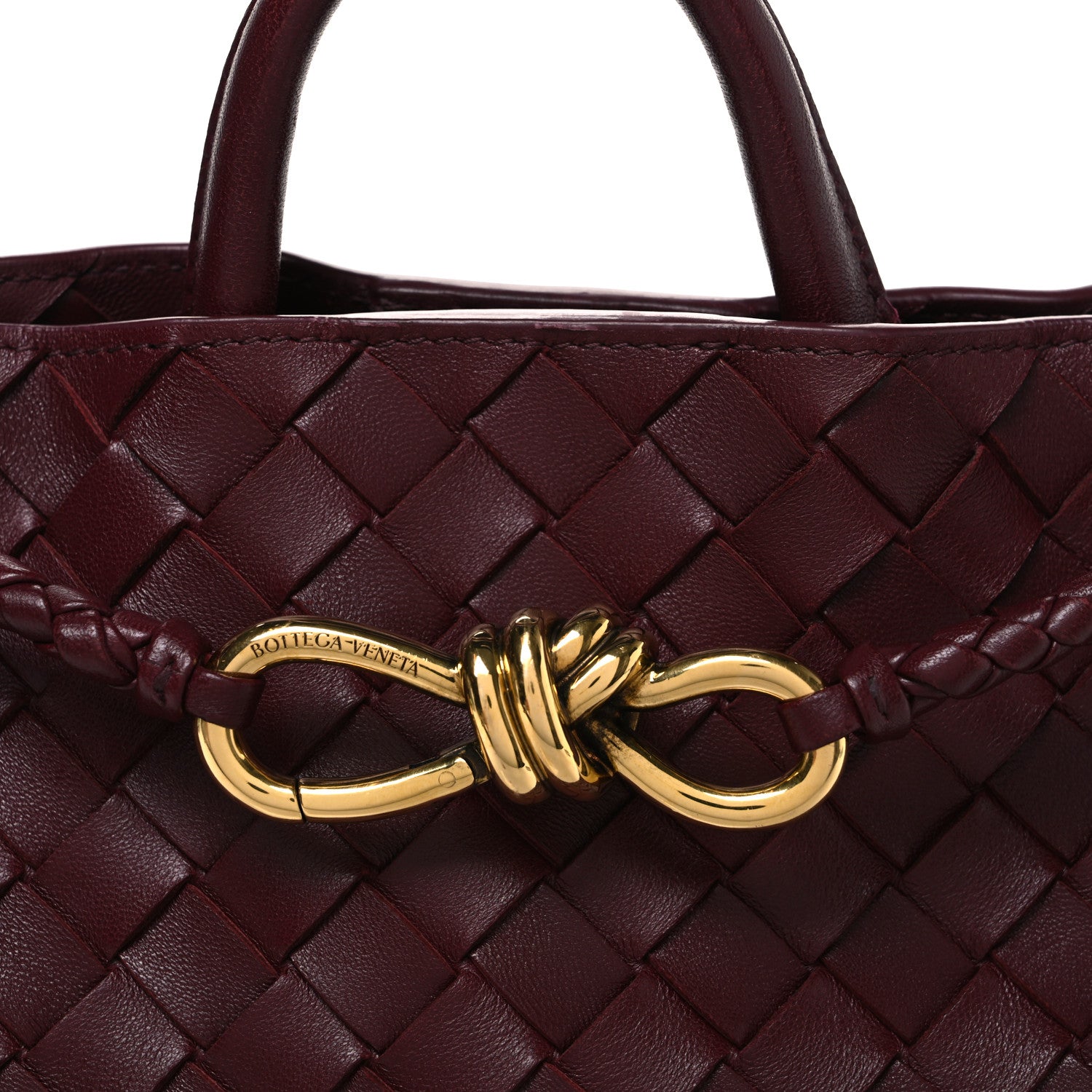 Nappa Intrecciato Small Andiamo Shoulder Bag Barolo