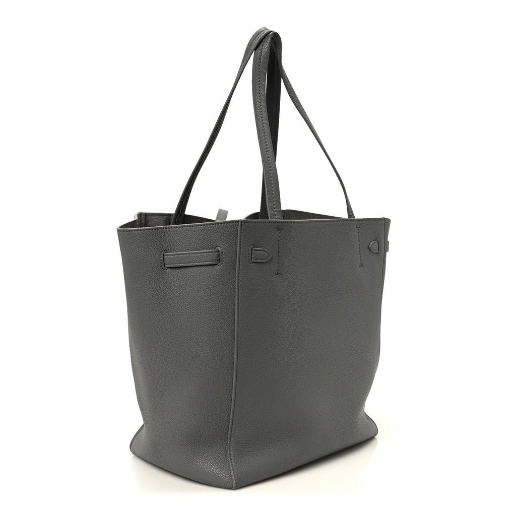 Soft Grained Calfskin Small Belt Cabas Phantom Grey