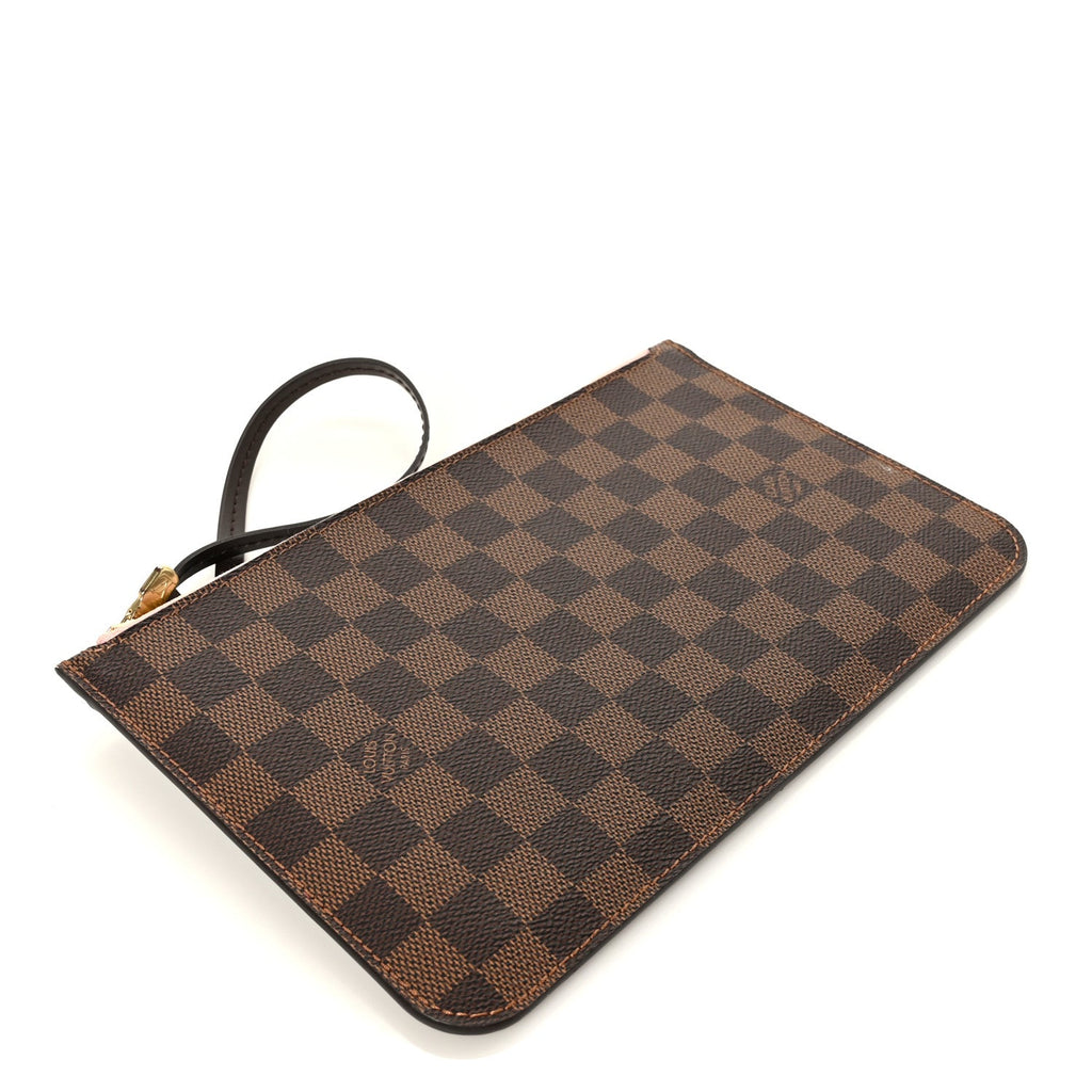 Damier Ebene Neverfull MM GM Pochette Rose Ballerine