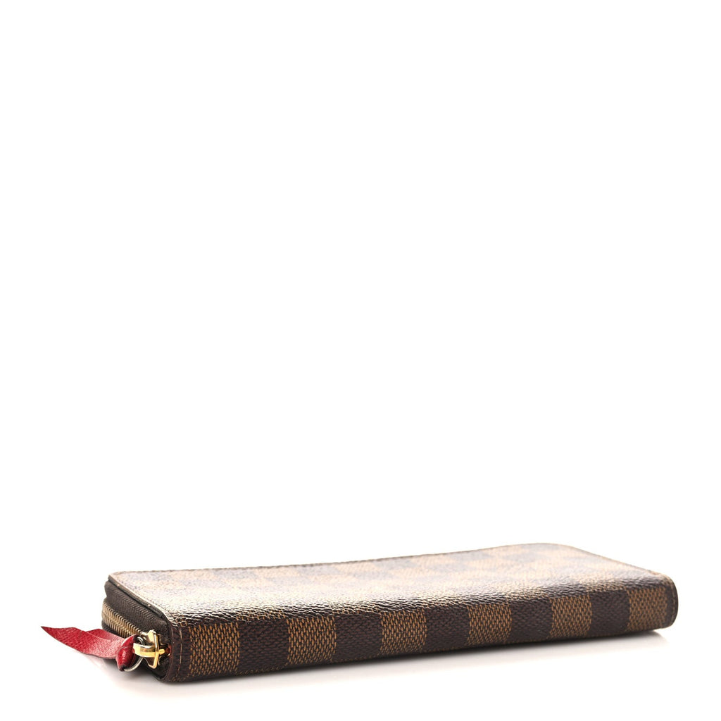 Damier Ebene Clemence Wallet Cherry