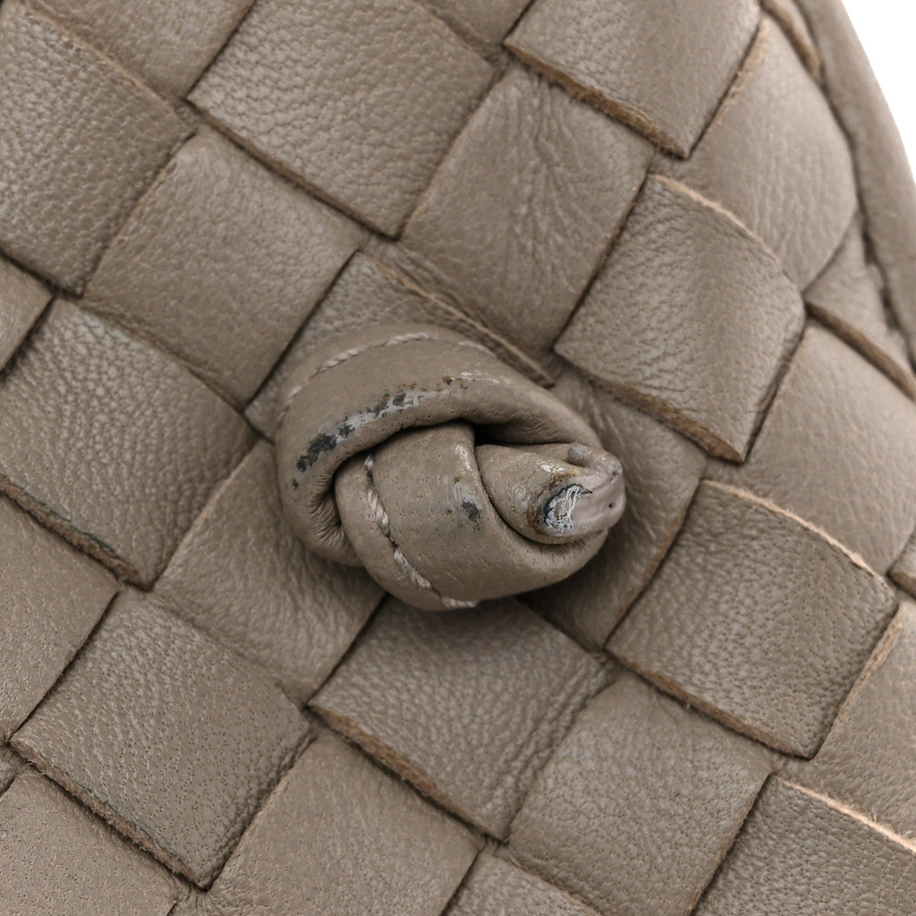 Nappa Intrecciato Nodini Crossbody Messenger Steel