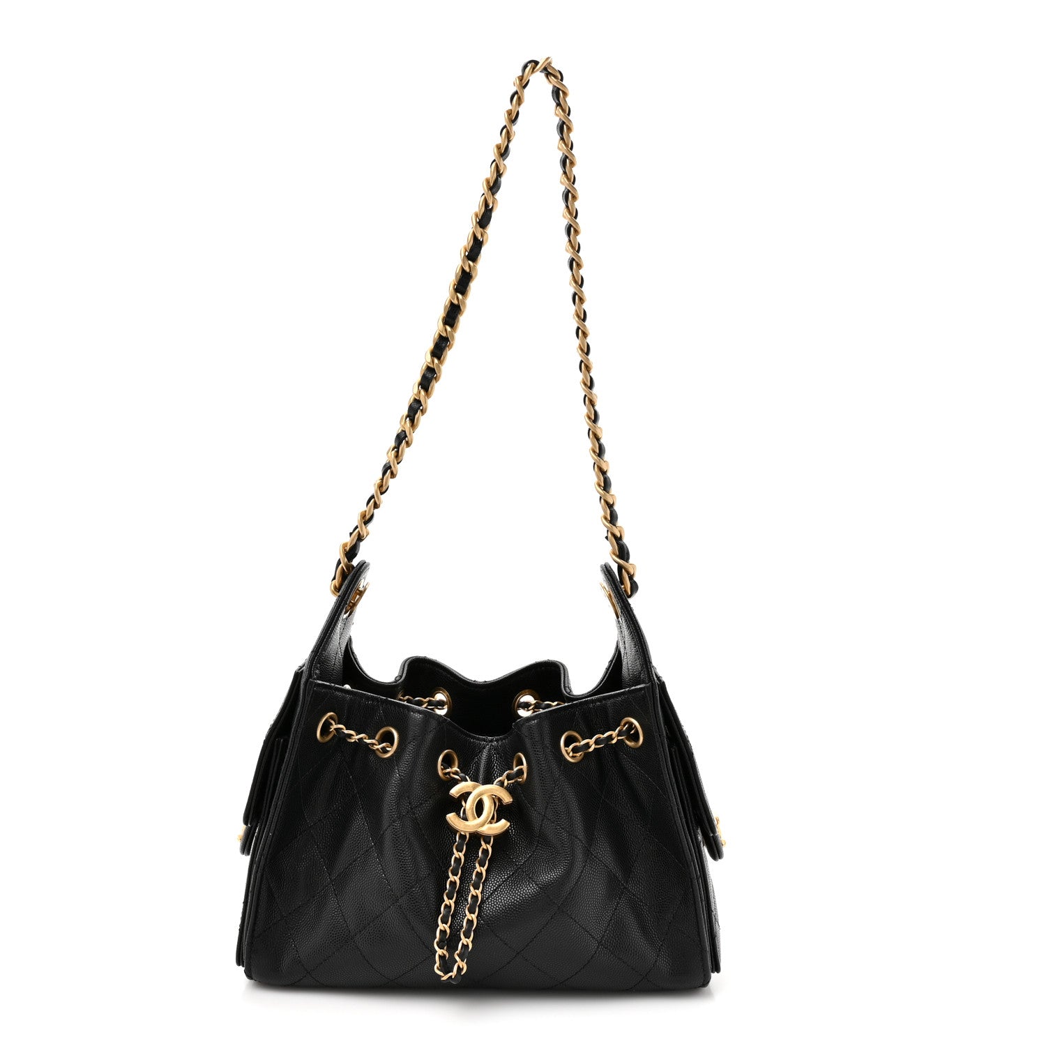 Caviar Quilted Mini Chanel 25 Handbag Black