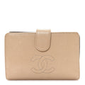 Caviar Timeless CC French Wallet Beige