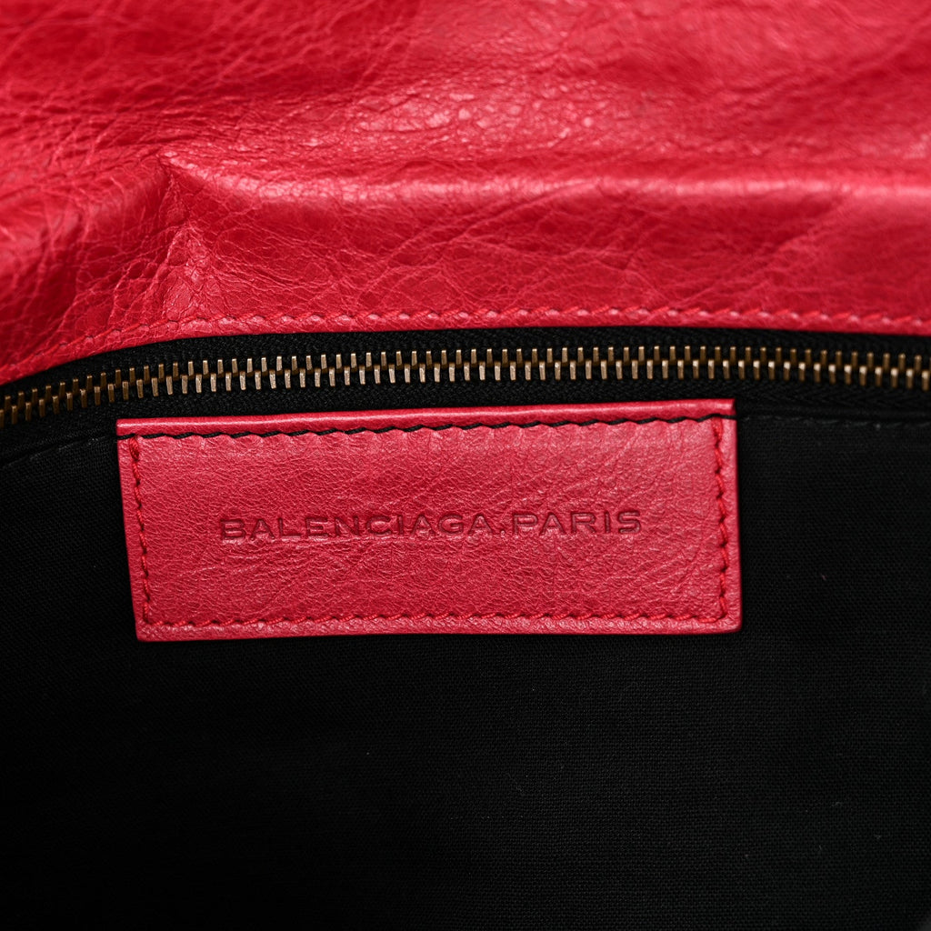 Agneau Classic Hardware Envelope Clutch Rose Thulian