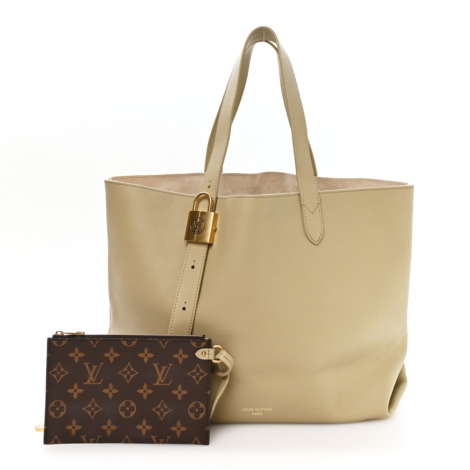 Grained Calfskin Low Key Cabas MM Clay