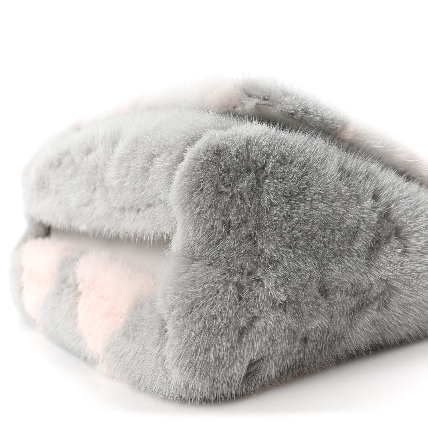 Mink Fur Malletage GO-14 PM Grey Pink