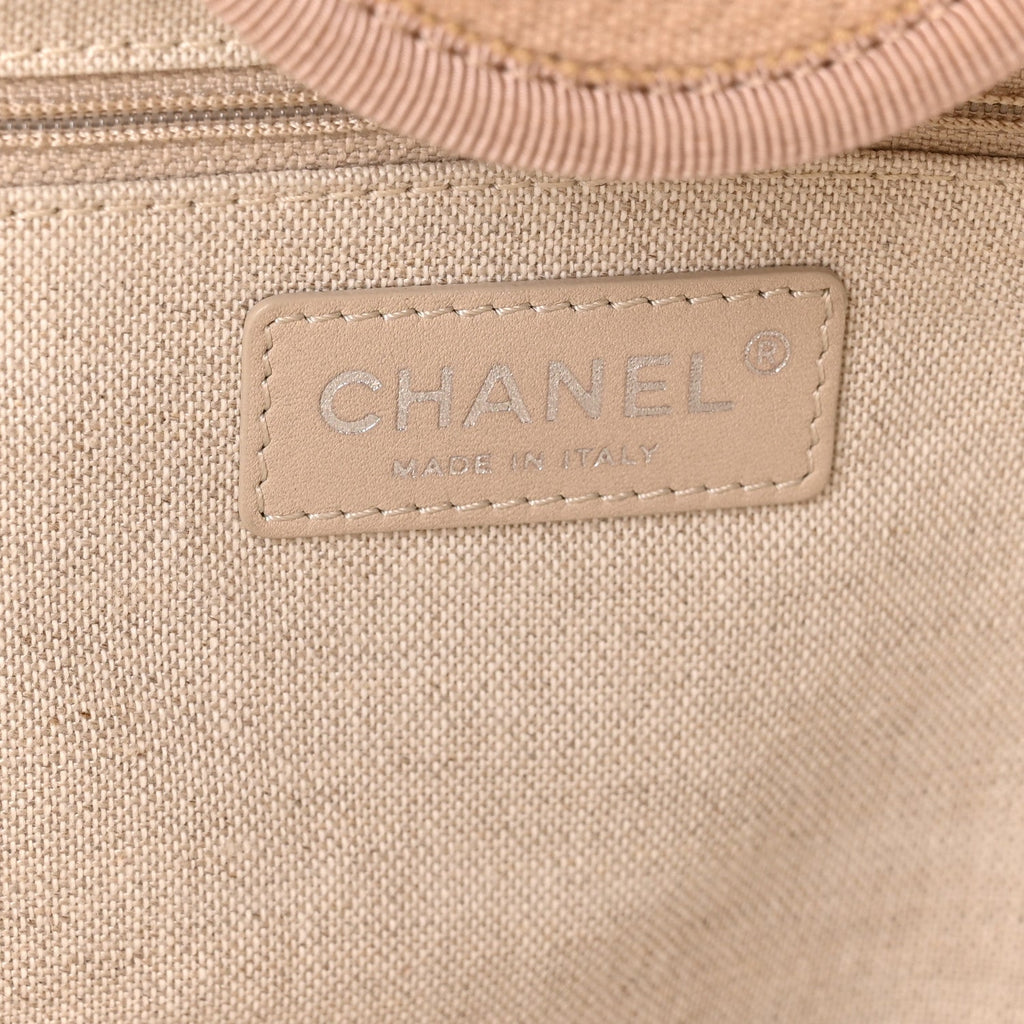 Mixed Fibers Medium Deauville Tote Beige