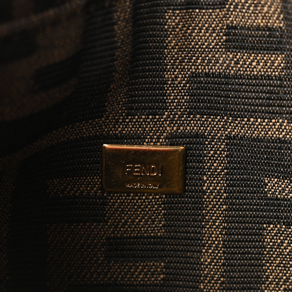 Fabric Jacquard FF 1974 Mini Baguette Tobacco Moro Black