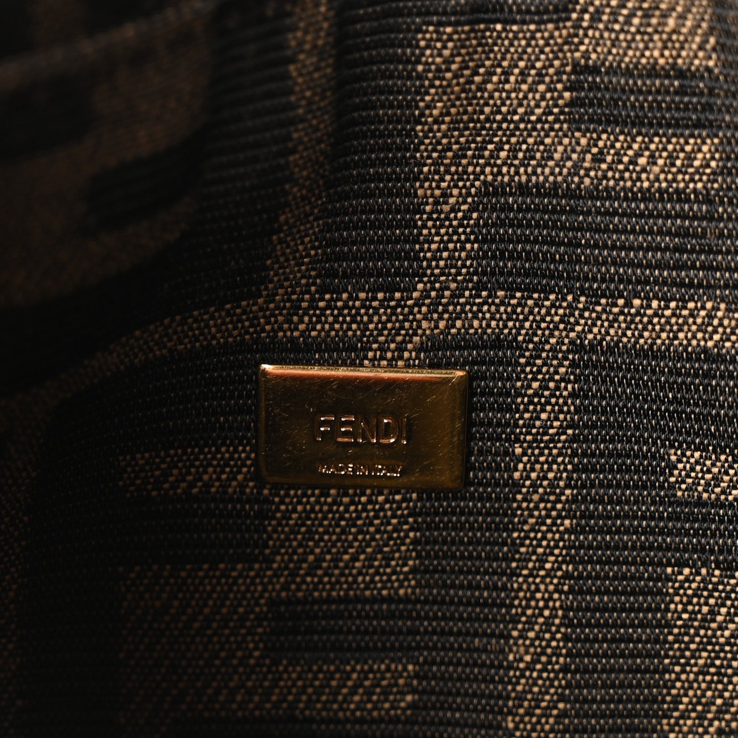 Fabric Jacquard FF 1974 Mini Baguette Tobacco Moro Black