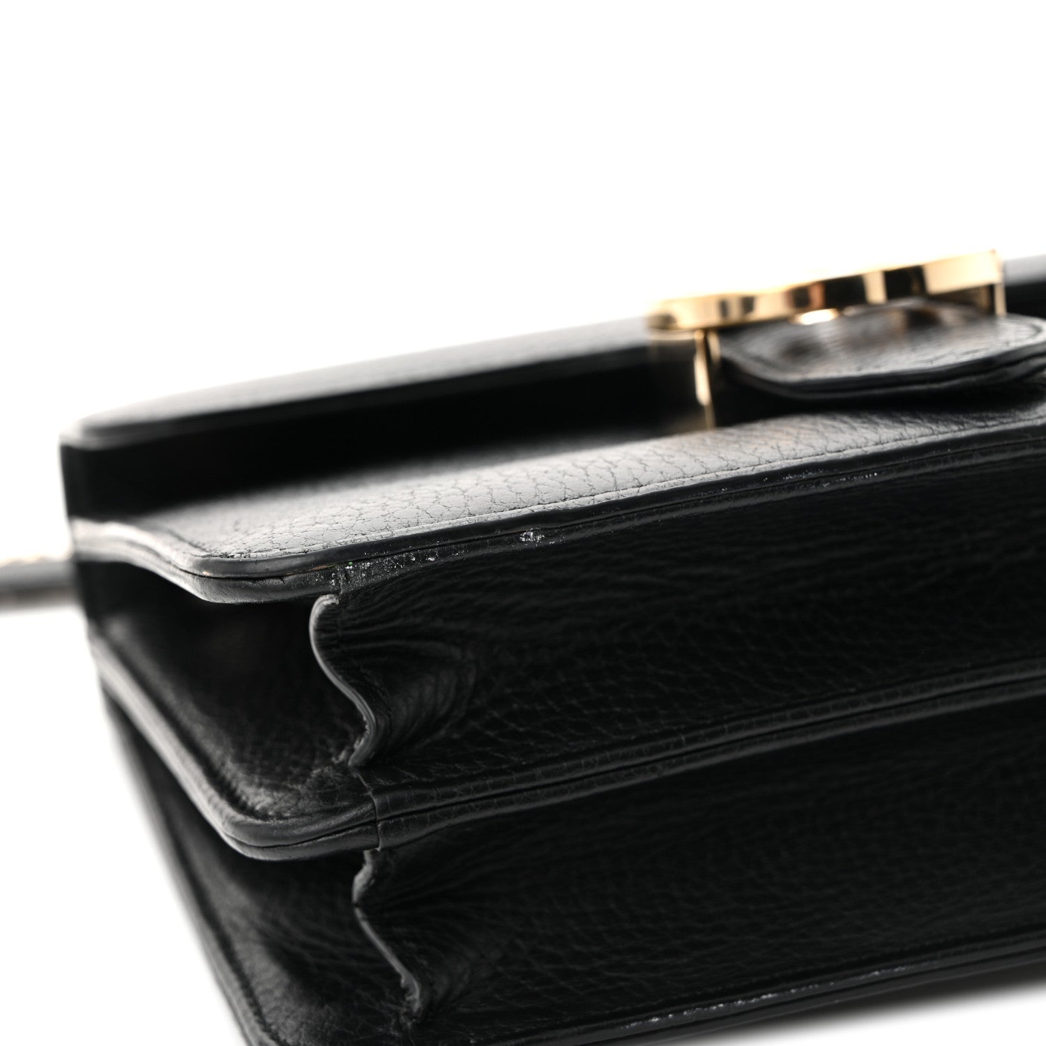 Dollar Calfskin Small Interlocking G Shoulder Bag Black