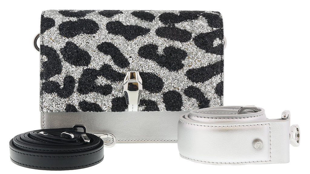 Class Roberto Cavalli Milano Rmx 0 Silver/Black Medium Shoulder Bag