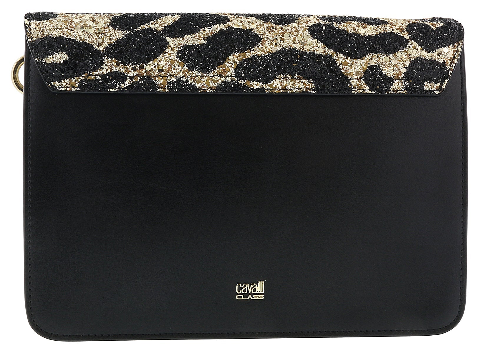 Class Roberto Cavalli Milano Rmx 00 Light Gold/Black Large Shoulder Bag