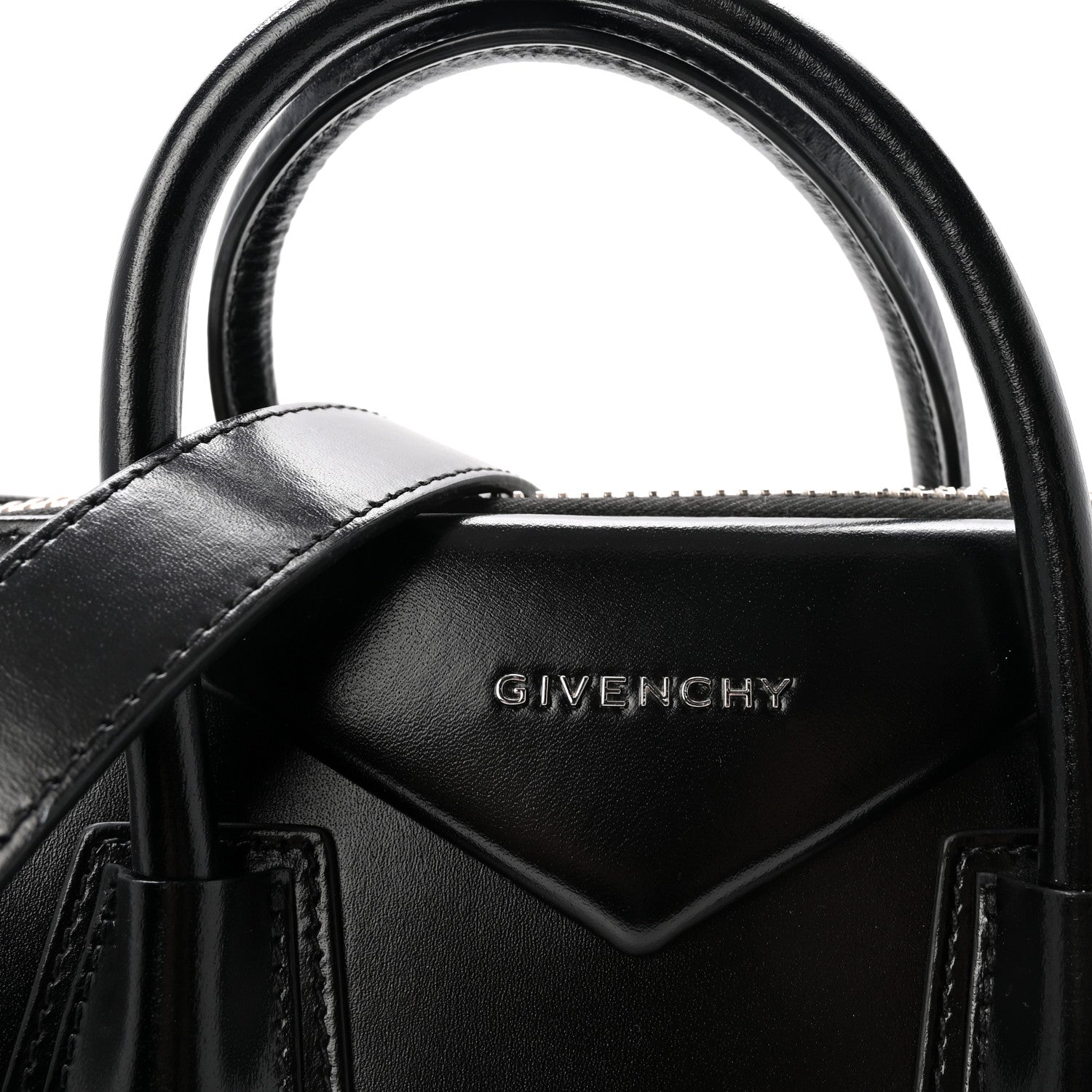 Shiny Lord Calfskin Medium Antigona Black