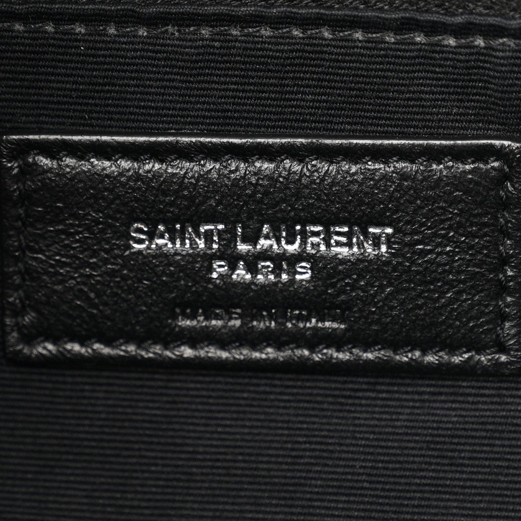Lambskin Quilted Medium Loulou Puffer Monogram Chain Satchel Granite