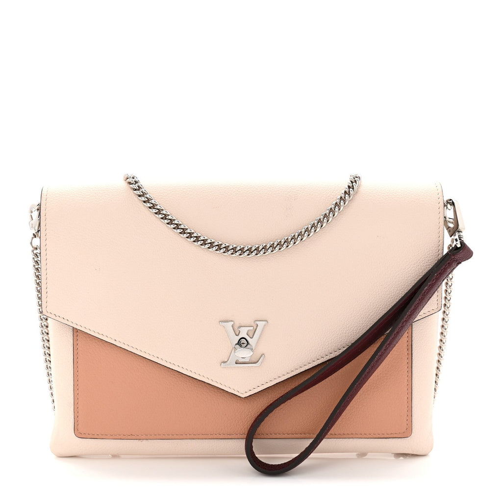 Soft Calfskin My Lockme Pochette Rose Silk Quartz