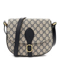 GG Supreme Monogram Small Messenger Shoulder Bag Beige Blue Navy