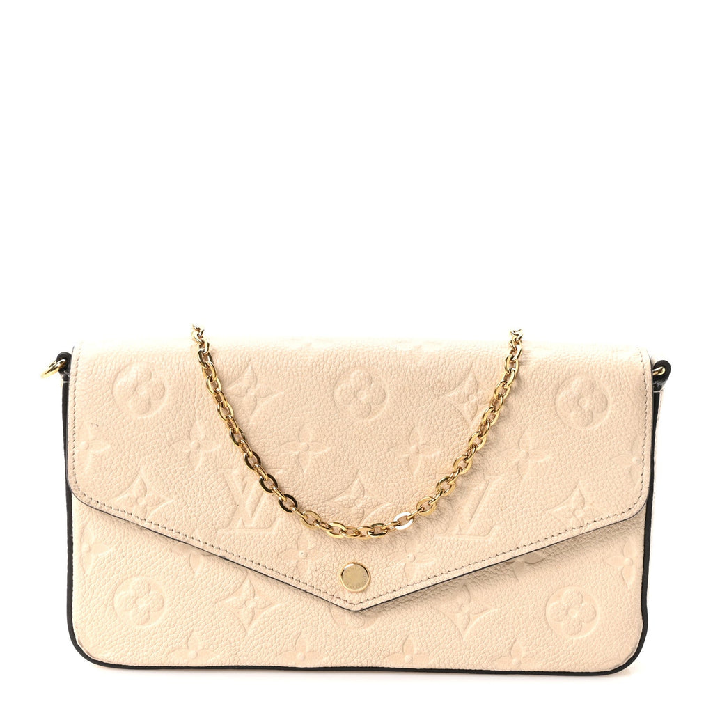 Empreinte Pochette Felicie Chain Wallet Cream