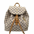 LOUIS VUITTON Damier Azur Sperone Backpack MM White