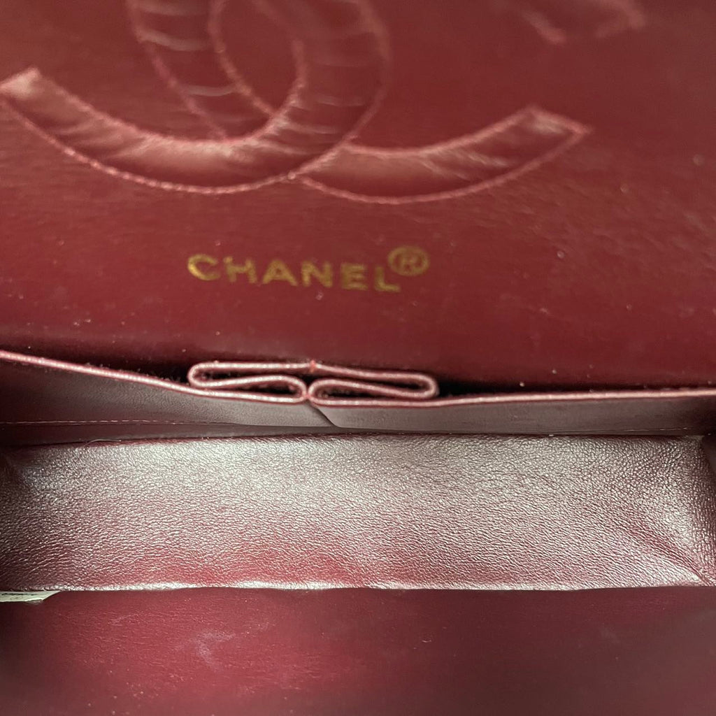 Chanel Vintage Medium Classic Double Flap Leather Black 1999