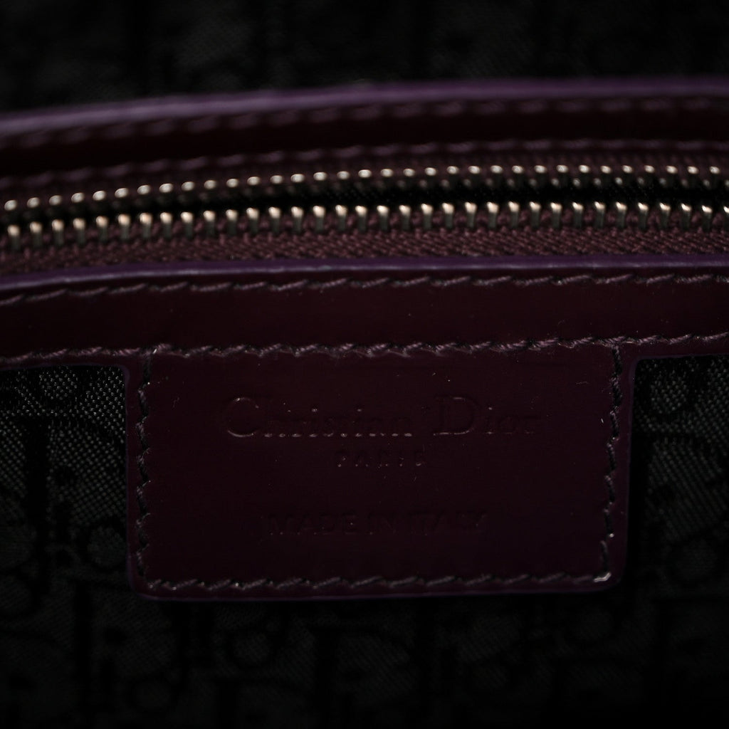 Patent Cannage Large Lady Dior Violet Purple