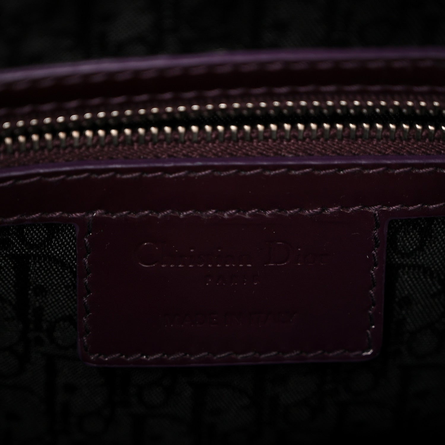 Patent Cannage Large Lady Dior Violet Purple