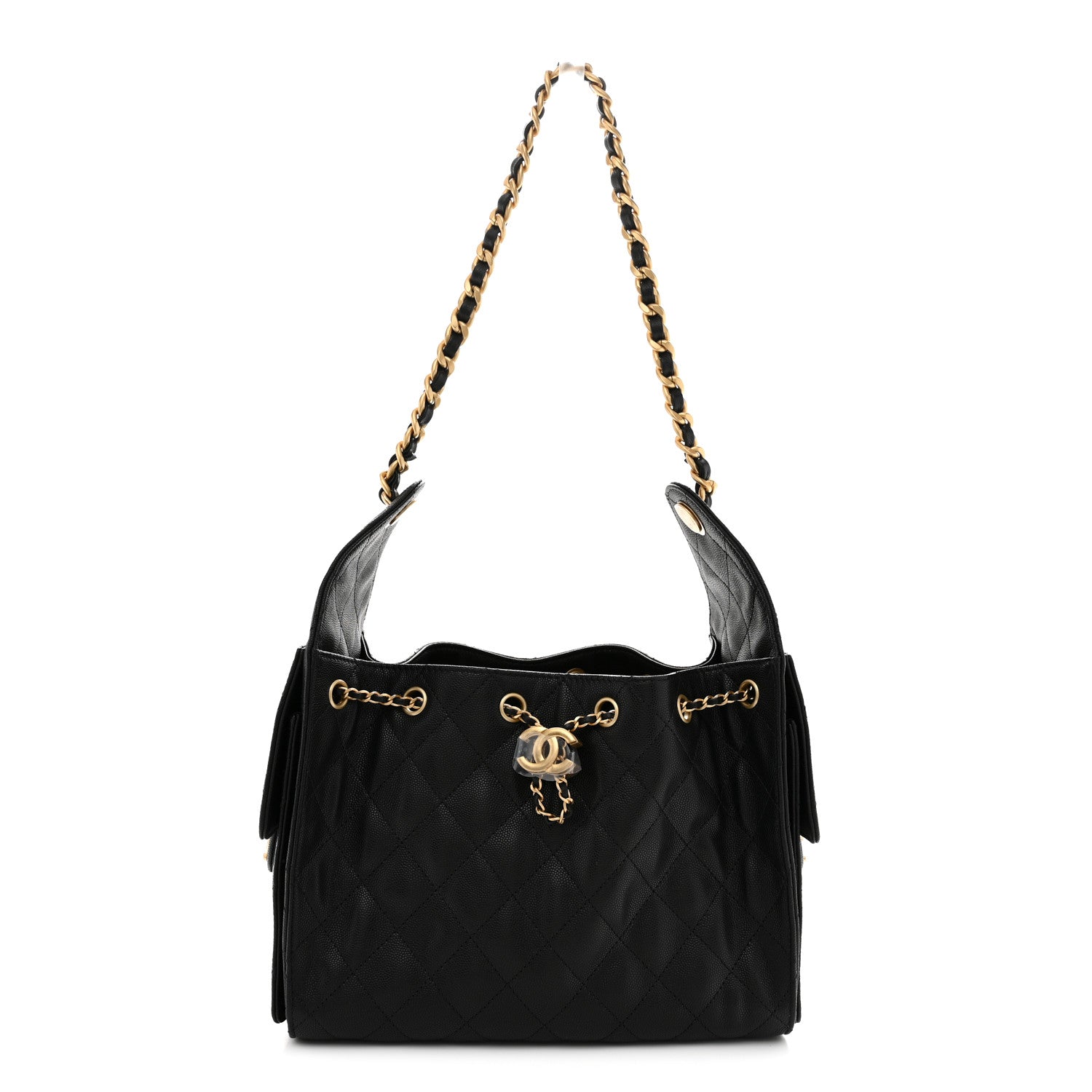Caviar Quilted Small Chanel 25 Handbag Black