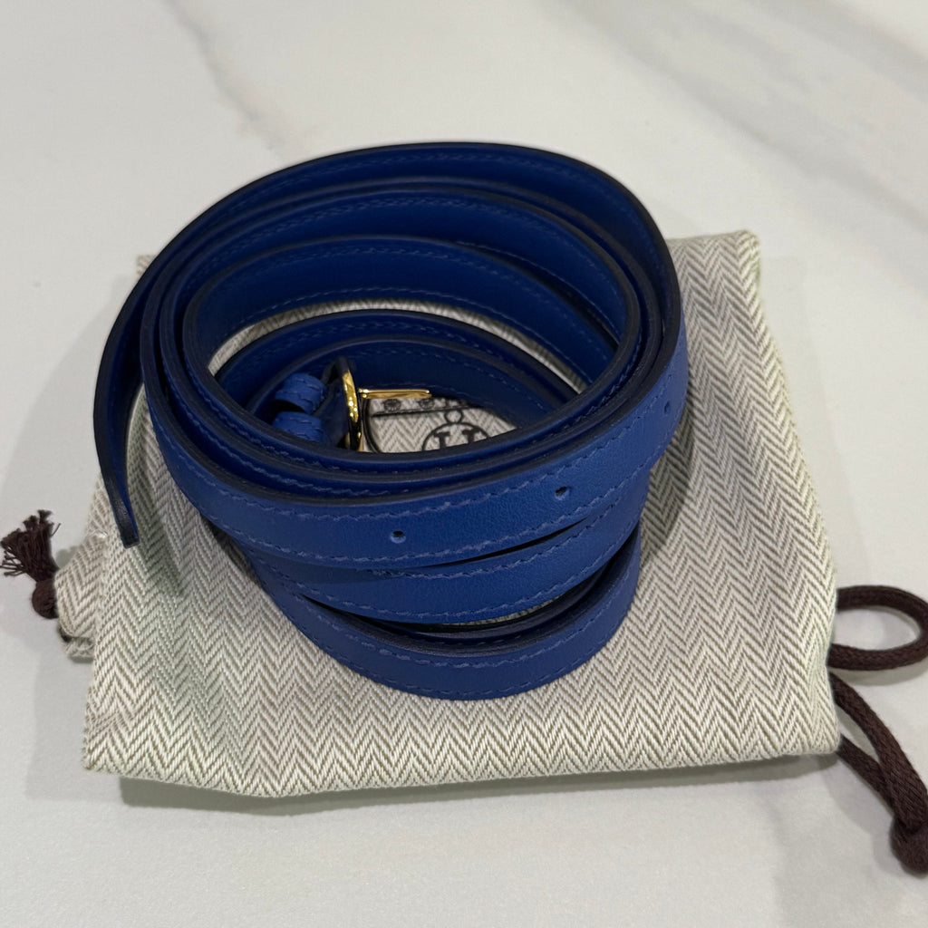 HERMÈS 2424 MINI BAG – BLUE LEATHER COMBINATION STAMP U