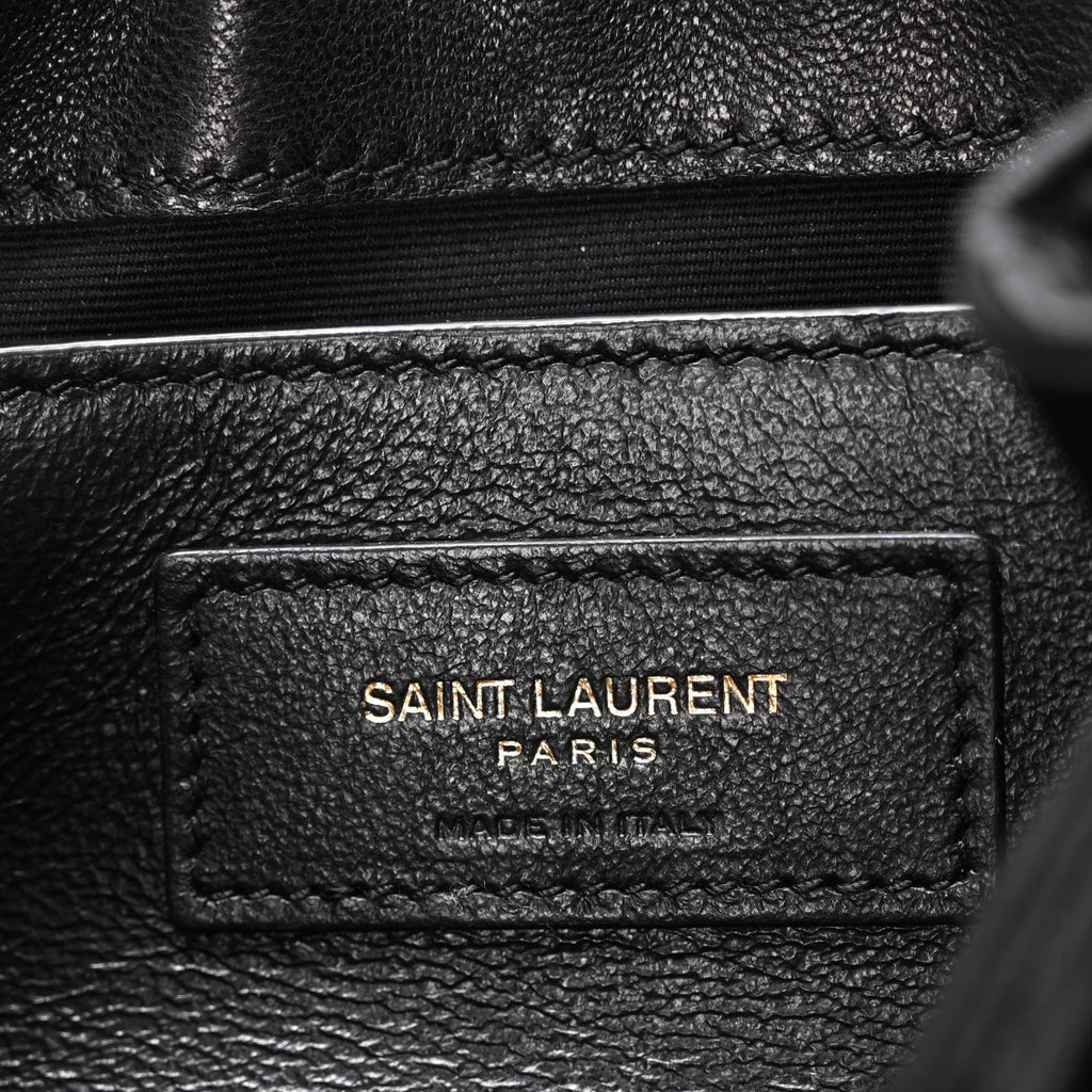 Lambskin Quilted Monogram Mini Nolita Black