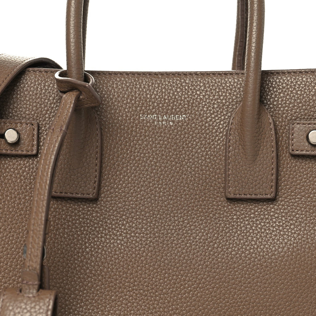 Grained Calfskin Baby Sac De Jour Souple Taupe