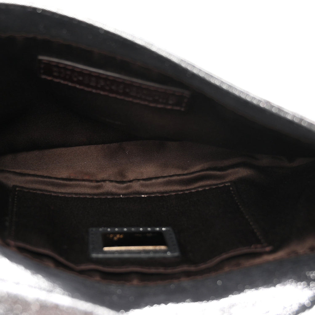 Metallic Calfskin Mia Pochette Silver
