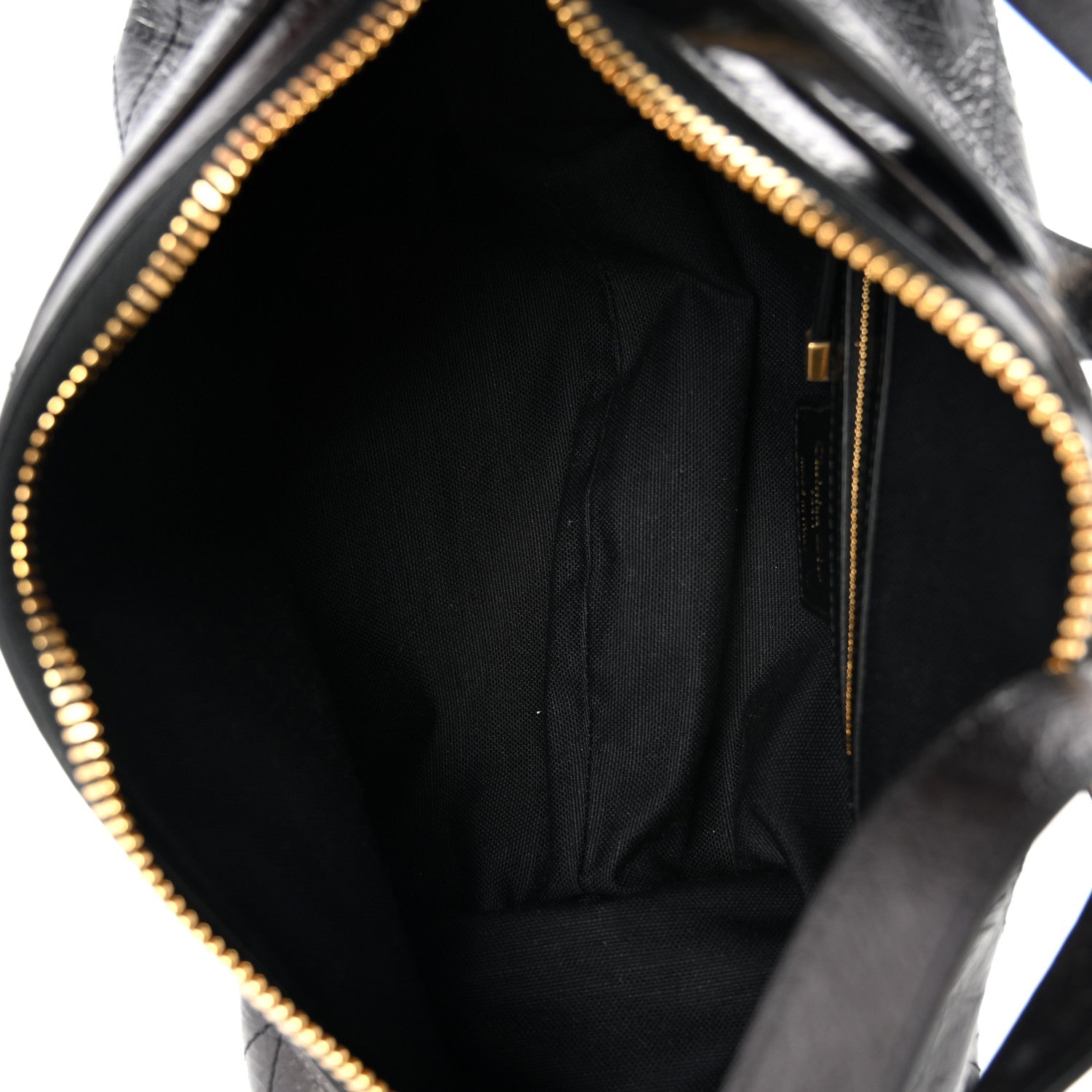 Crinkled Calfskin Macrocannage Small D-Journey Bag Black