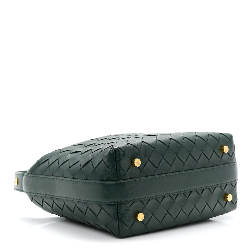 Calfskin Intrecciato Mini Wallace Emerald Green