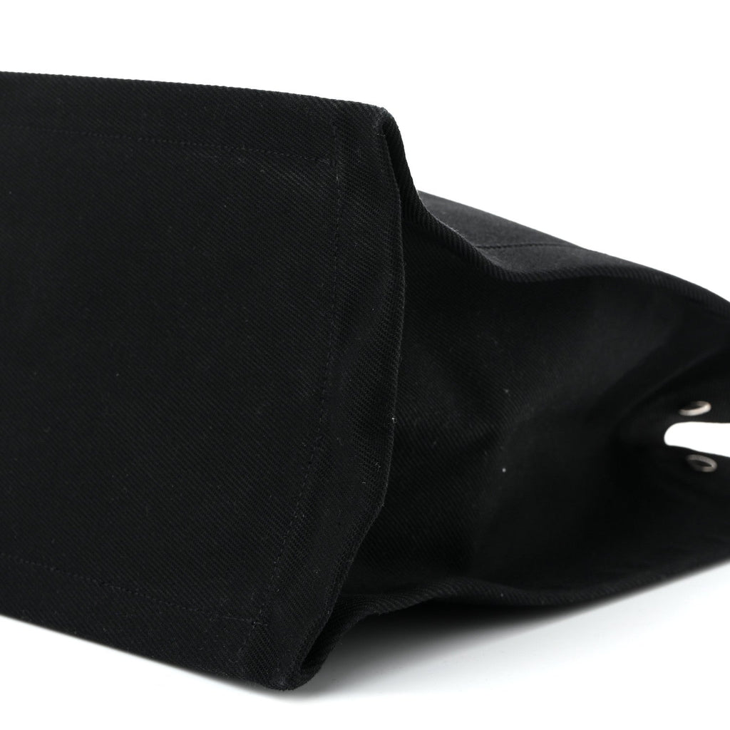 Linen Calfskin Rive Gauche Tote Black