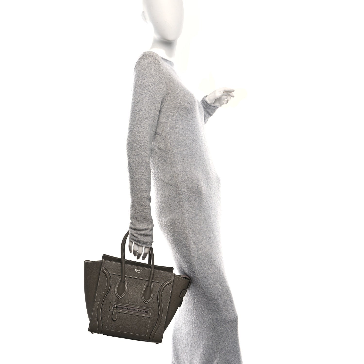 Drummed Calfskin Micro Luggage Souris