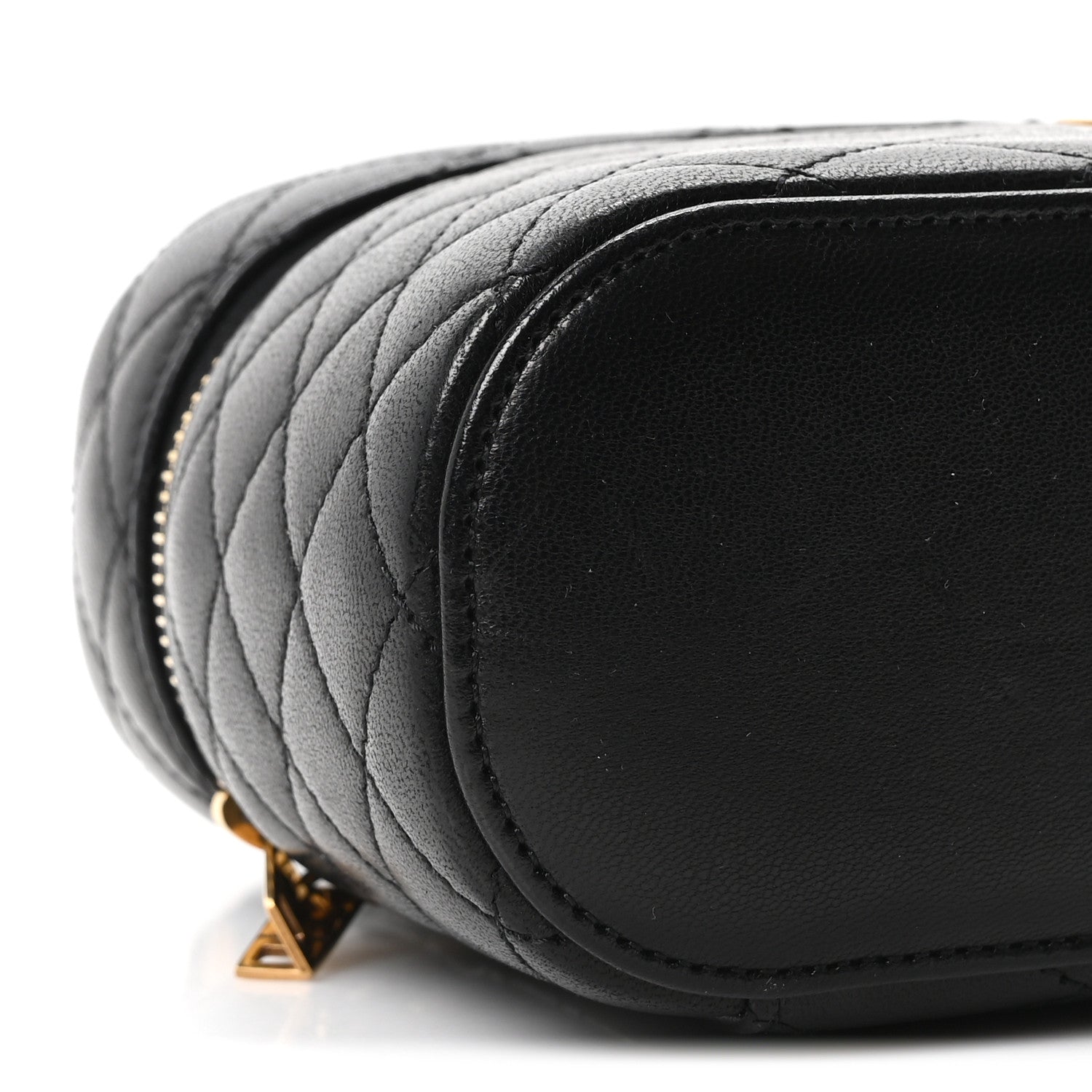 Lambskin Quilted Mini Gaby Vanity Case Black